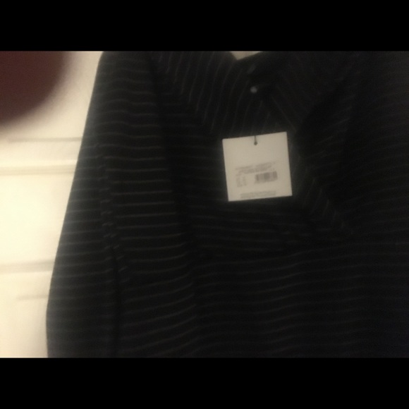 Misguided Navy Blue Pinstriped Dress - Picture 3 of 8